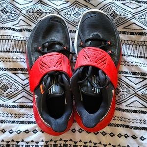 Nike Kyrie basketball shoes, black & red. US size 7